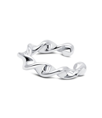 Wave Curved Silver Ear Cuff EC-1334